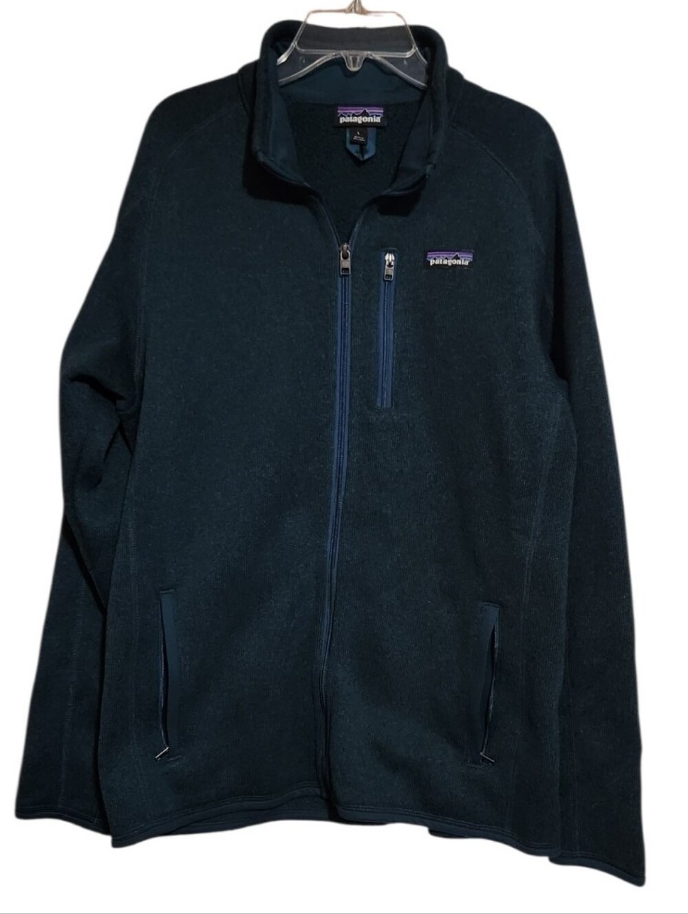 Patagonia Better Sweater Full-Zip Fleece Interior And Knit Face Jacket in Navy